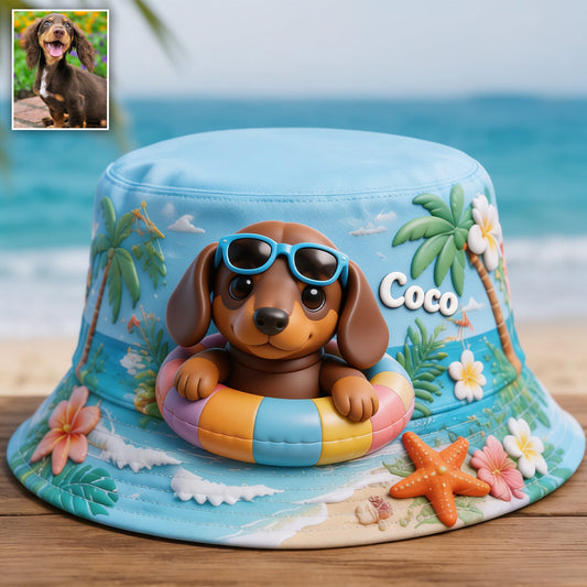 Any Photo Summer Vibes - Personalized Dog Bucket Hat
