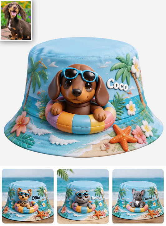 Any Photo Summer Vibes - Personalized Dog Bucket Hat