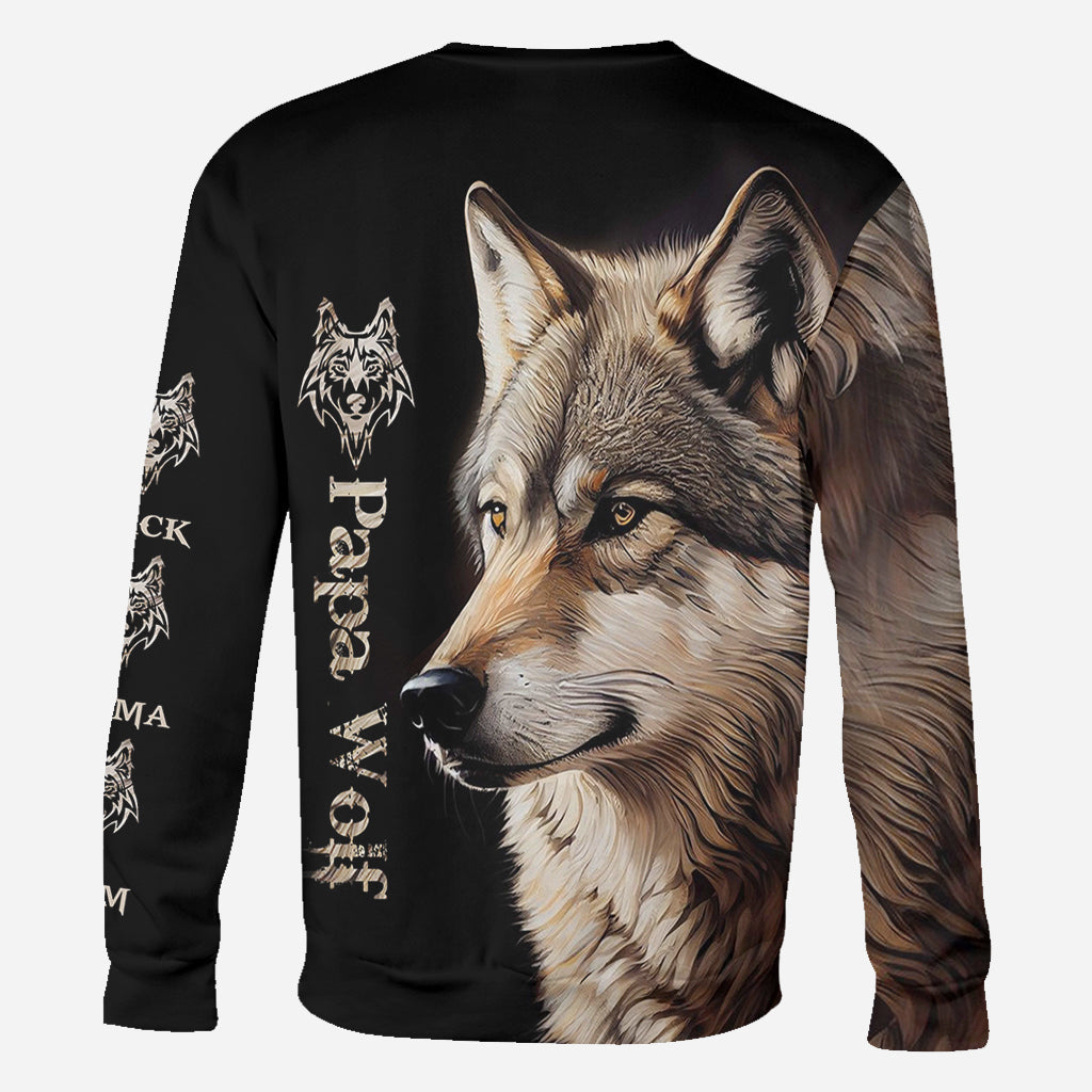 Papa Wolf - Personalized Father All Over Shirt