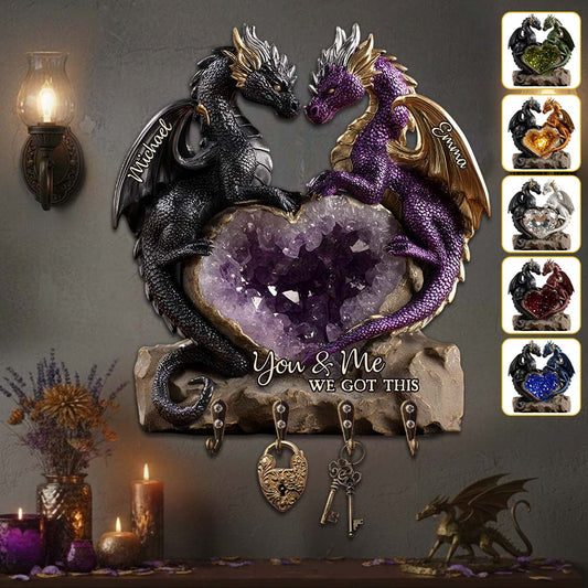 You & Me We Got This - Personalized Dragon Custom Shaped Hanging Rack