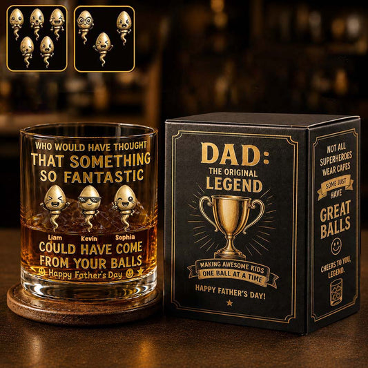 That Something So Fantastic - Personalized Father Whiskey Glass With Gift Box