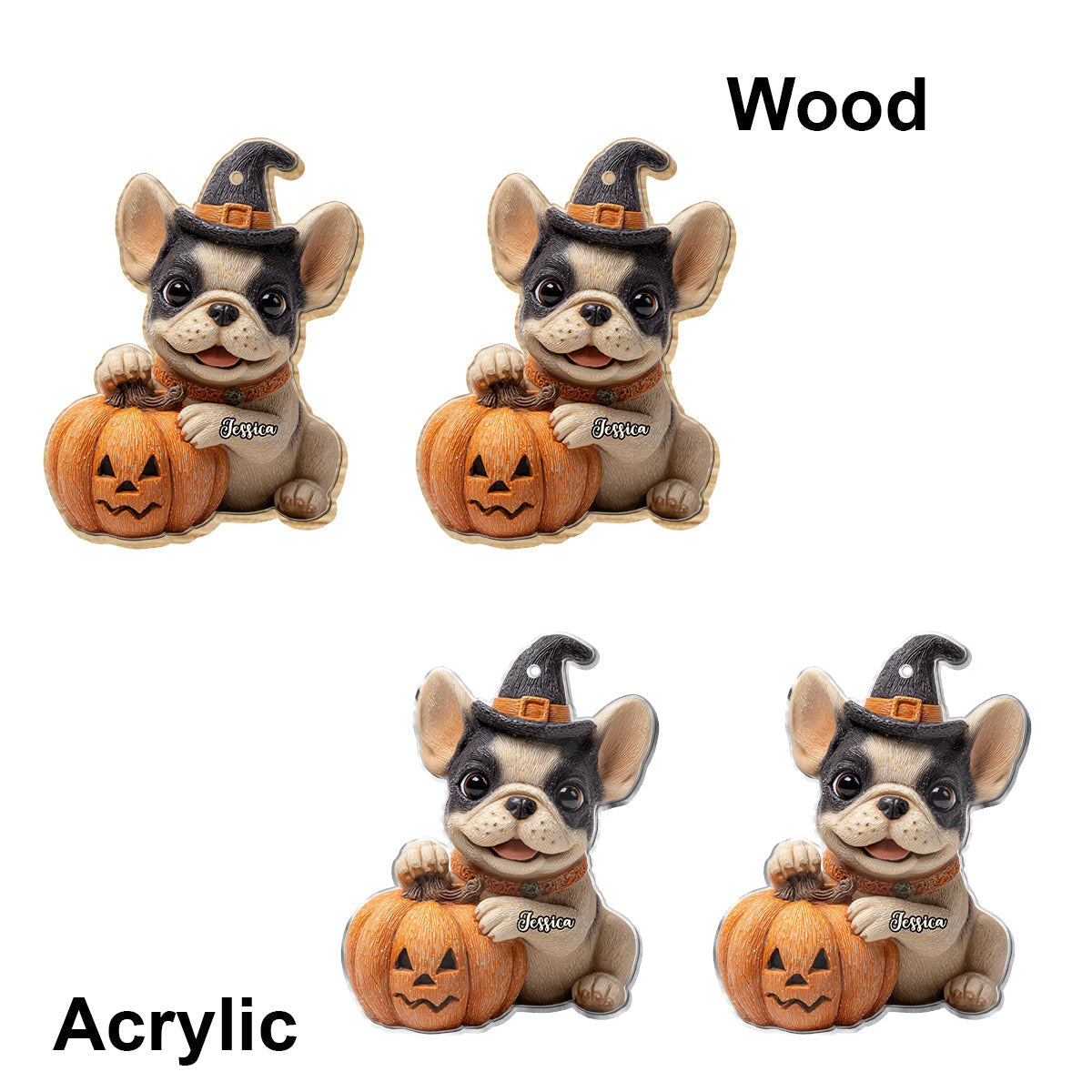 No Tricks Just Treats - Personalized Dog Earrings