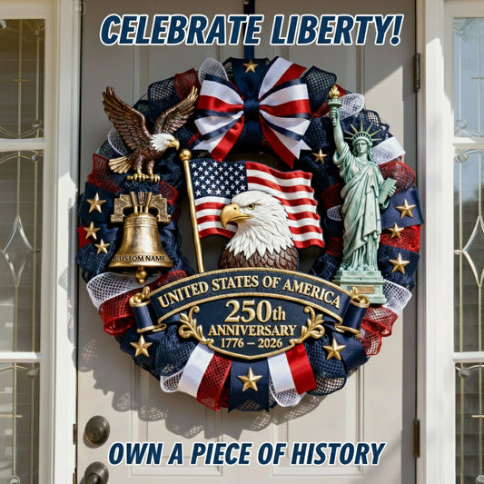 US 250th Anniversary - Personalized Patriot Custom Shaped Wood Sign