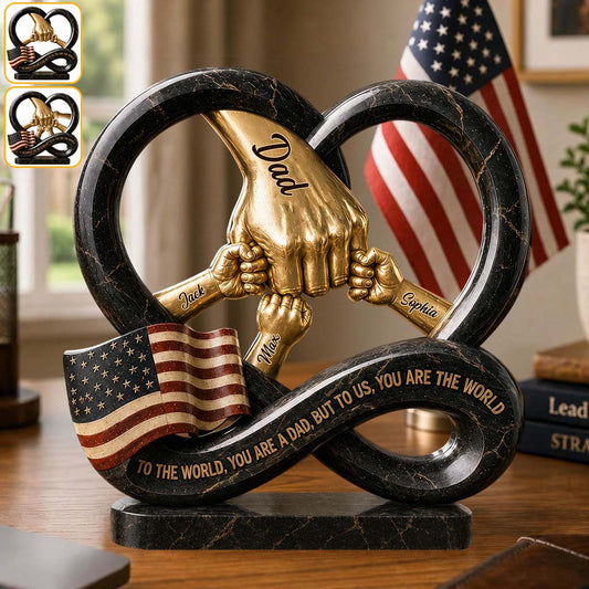 To Us, You Are The World - Personalized Father Custom Shaped Acrylic Plaque