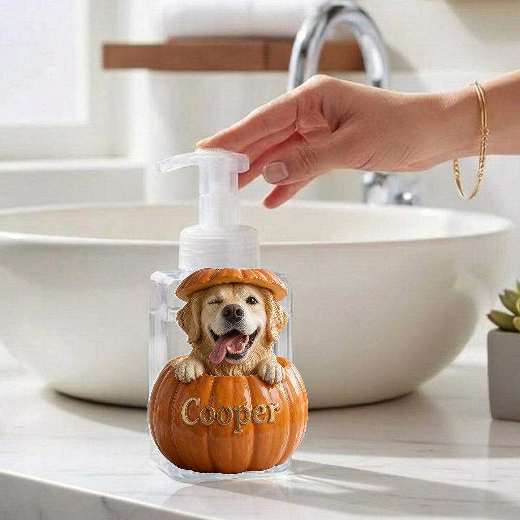 Pumpkin Peek-A-Boo - Personalized Dog Pump Dispenser