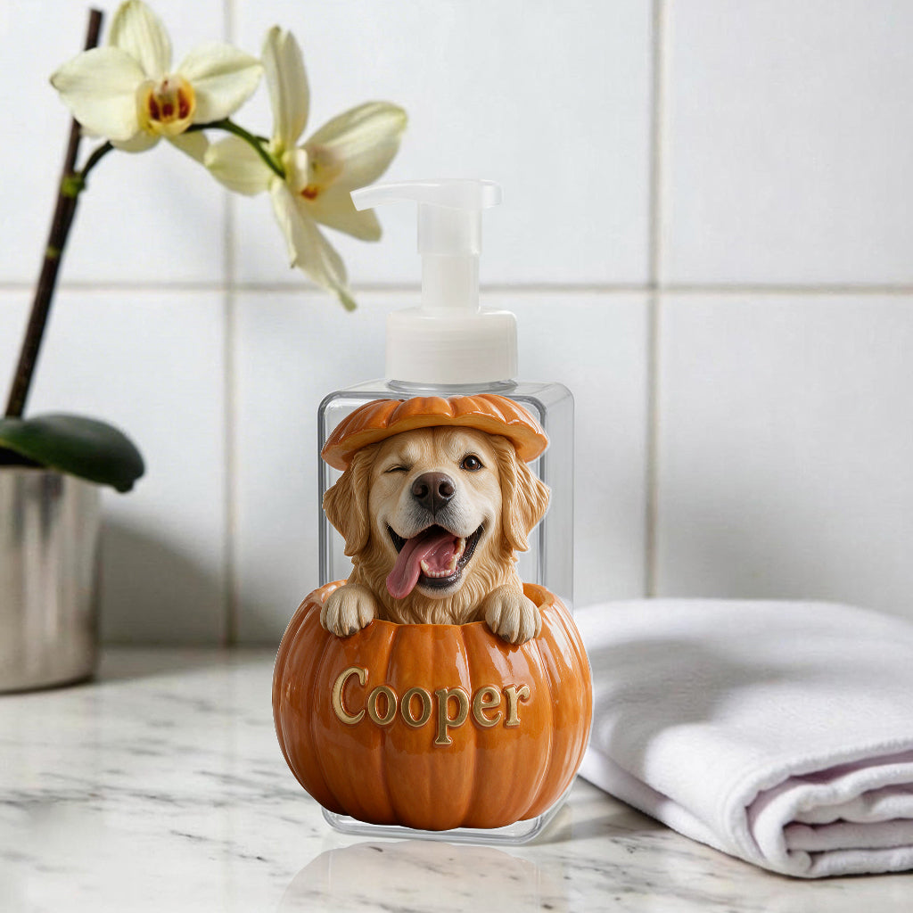 Pumpkin Peek-A-Boo - Personalized Dog Pump Dispenser
