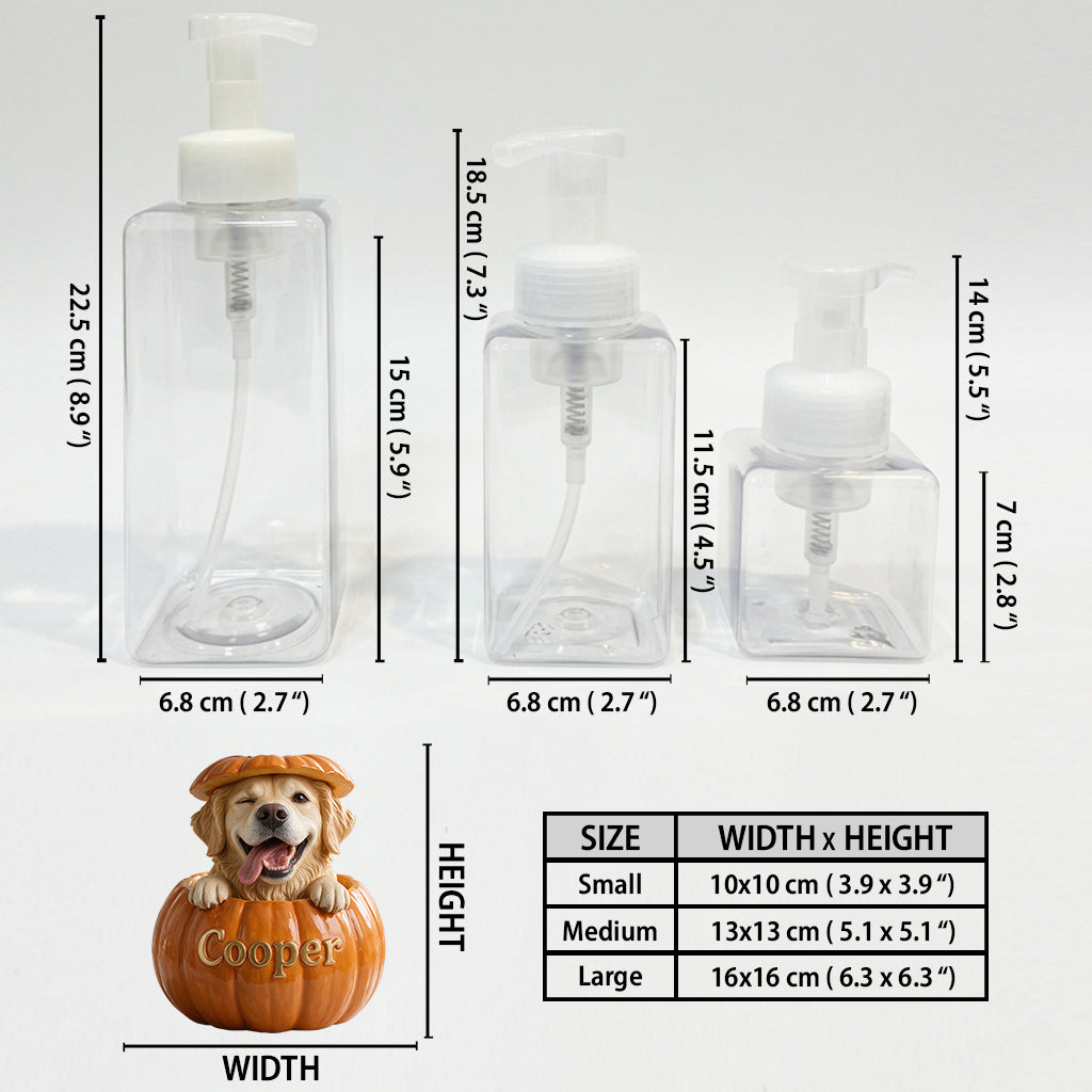 Pumpkin Peek-A-Boo - Personalized Dog Pump Dispenser