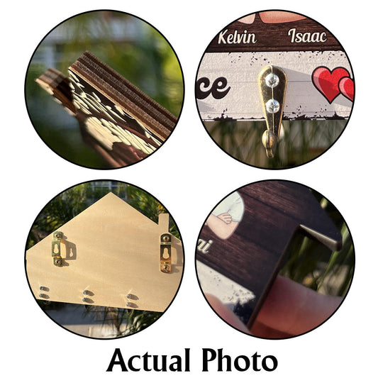 Welcome Home - Personalized Biker Custom Shaped Key Rack