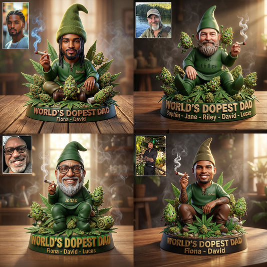 World's Dopest Dad - Personalized Weed Custom Shaped Acrylic Plaque