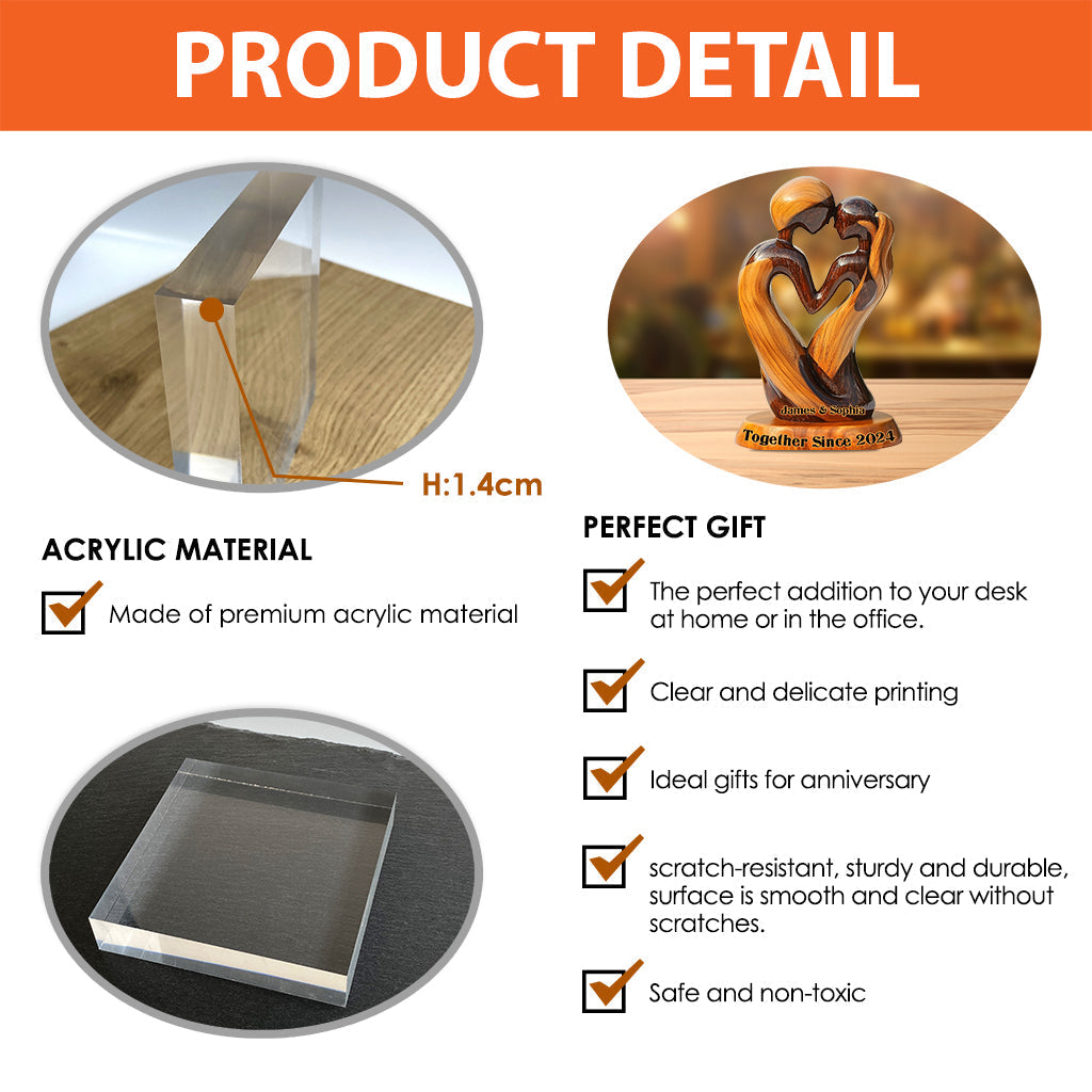 You And Me We Got This - Personalized Couple Custom Shaped Acrylic Plaque