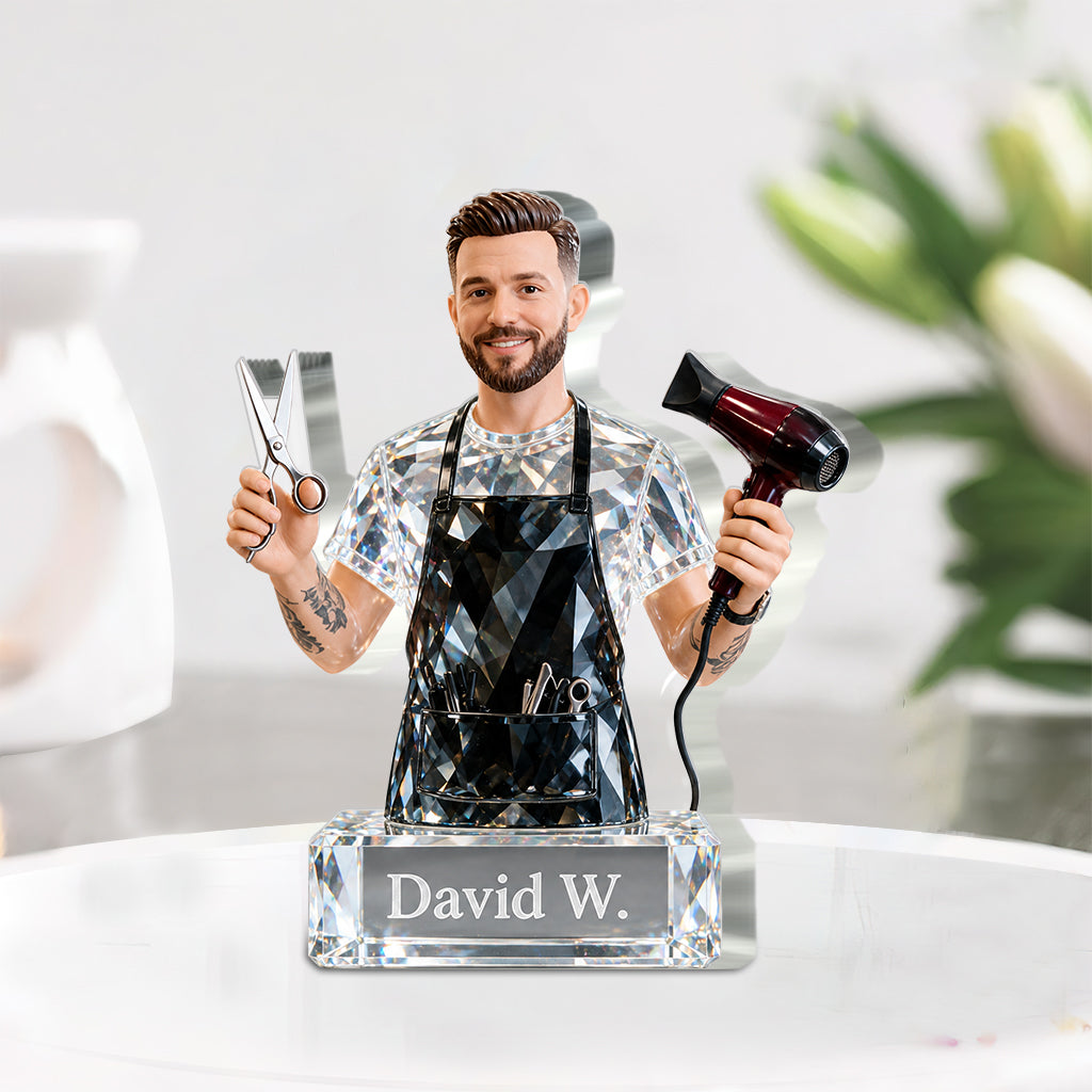 Good Hair, Good Mood - Personalized Hairdresser Custom Shaped Acrylic Plaque