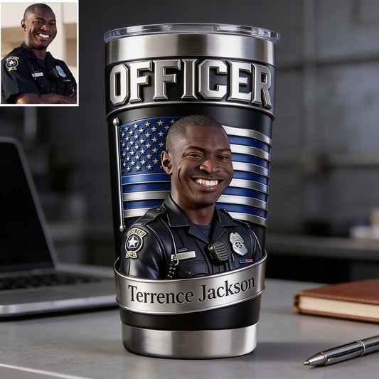 To Protect, To Serve, To Wear Blue - Personalized Police Officer Tumbler