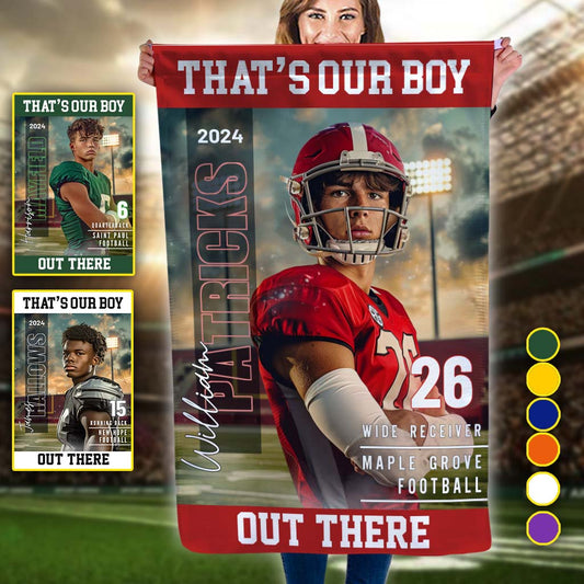 That's My Boy - Personalized Football House Flag