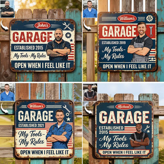 Mechanic's Garage - Personalized Mechanic Cut Metal Sign