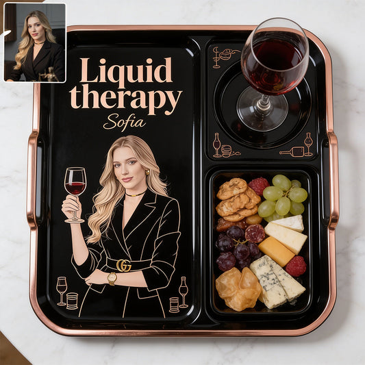 Relax Time With Wine - Personalized Wine Catch-All Tray