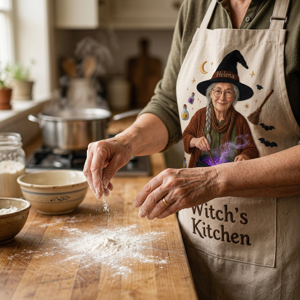 Witch's Kitchen - Personalized Witch Apron With Pockets