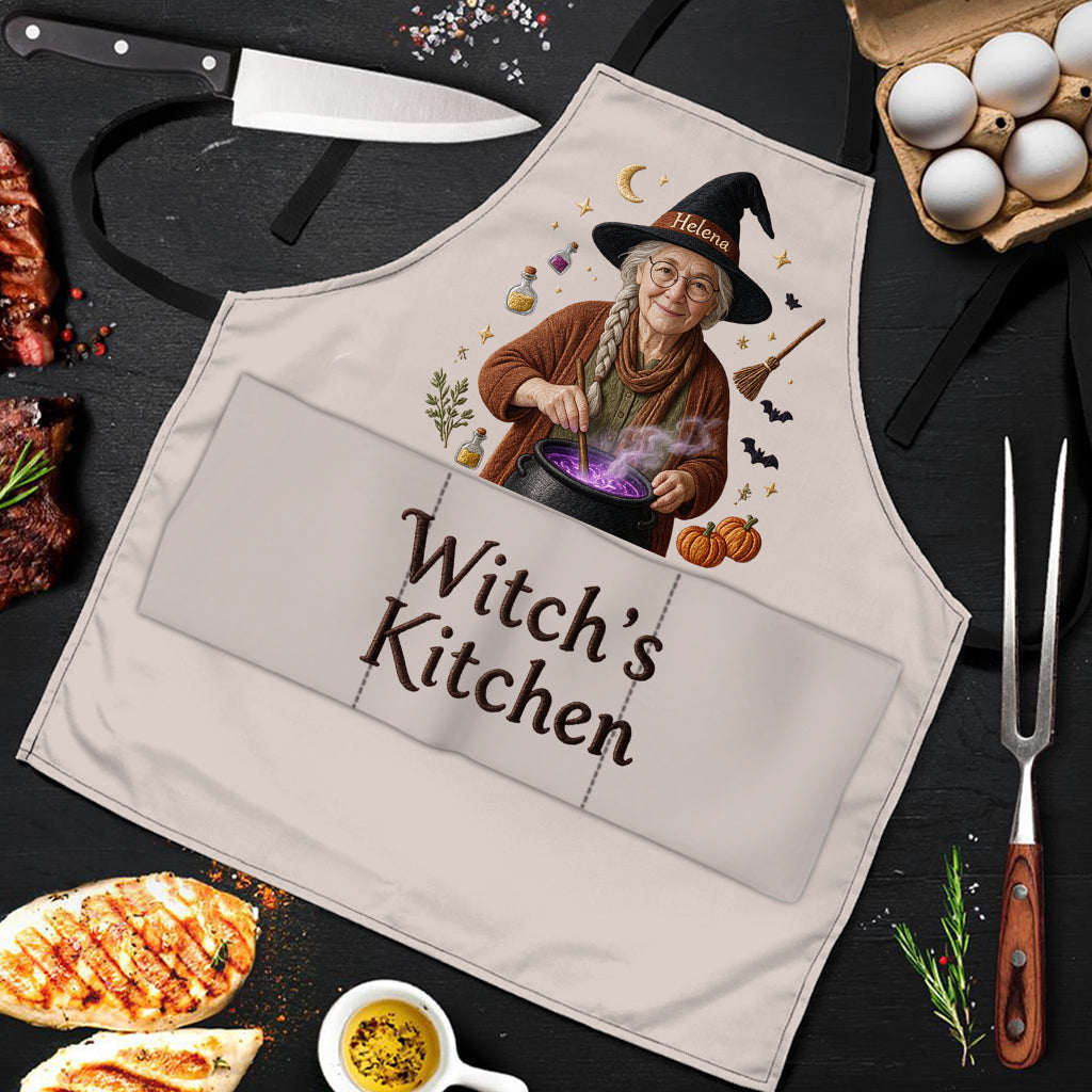 Witch's Kitchen - Personalized Witch Apron With Pockets
