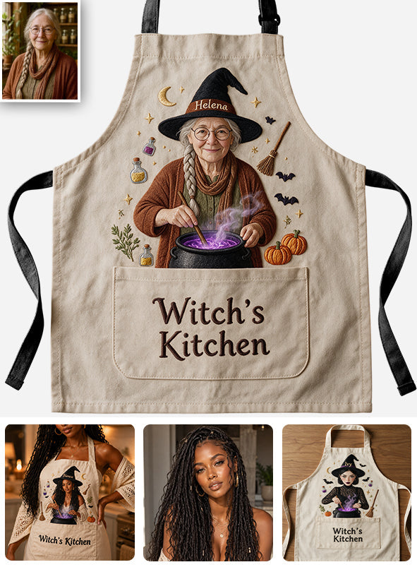 Witch's Kitchen - Personalized Witch Apron With Pockets