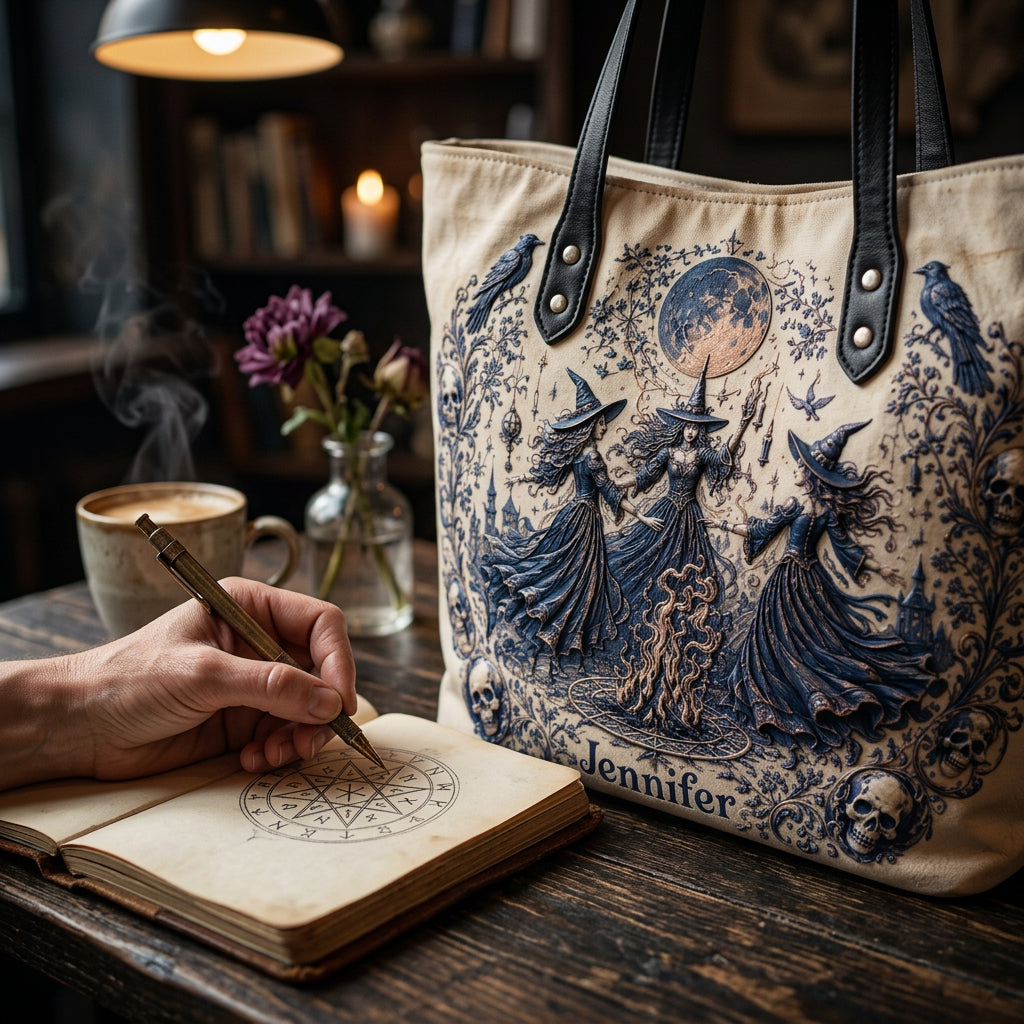 Midnight Coven - Personalized Witch Leather Bag