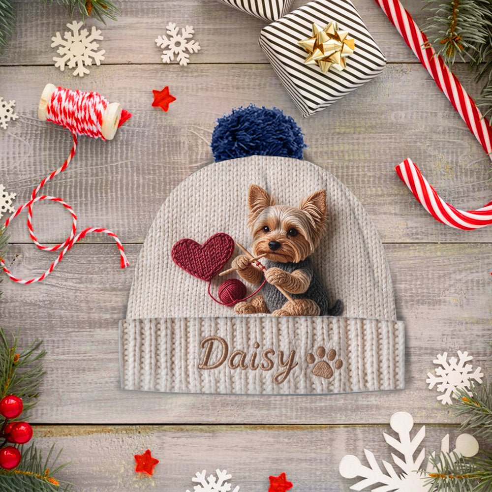 Merry Christmas - Personalized Dog Beanie Hat