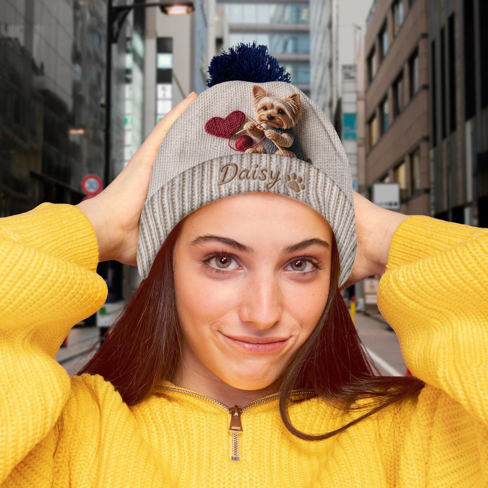 Merry Christmas - Personalized Dog Beanie Hat