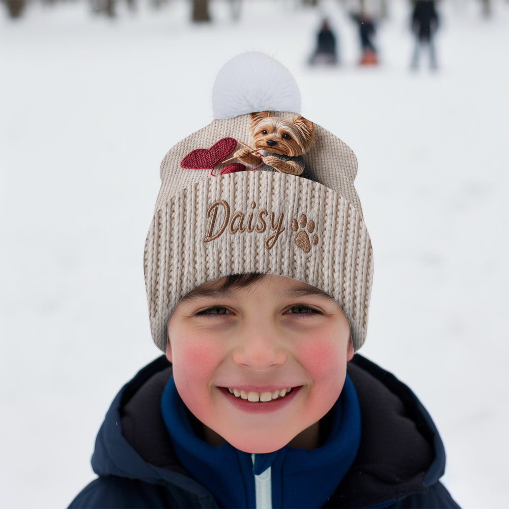 Merry Christmas - Personalized Dog Beanie Hat