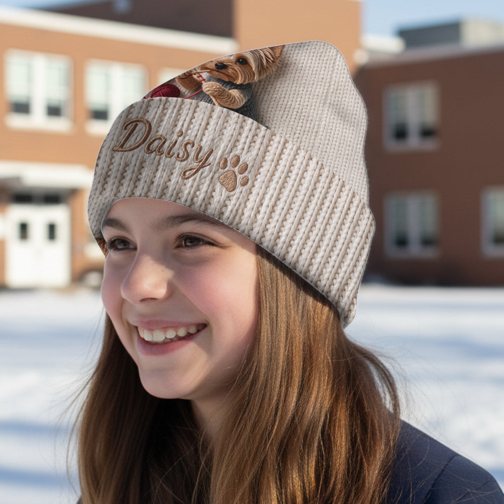 Merry Christmas - Personalized Dog Beanie Hat
