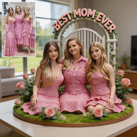 Mommy's Garden Gift - Personalized Mother Custom Shaped Acrylic Plaque