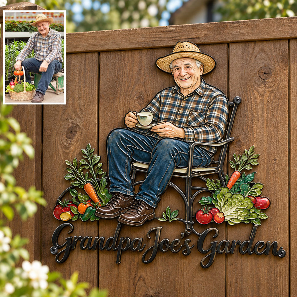 My Happy Place - Personalized Gardening 3D Printed Cut Metal Sign