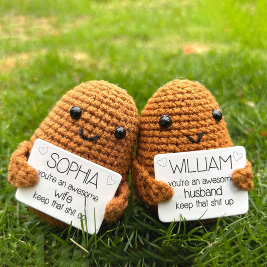 Positive Potato - Personalized Couple Hand Knitted Figurine