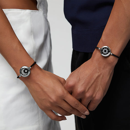Sun And Moon Touch Vibrating Matching Bracelets - Couple Sun Moon Touch Matching Bracelets