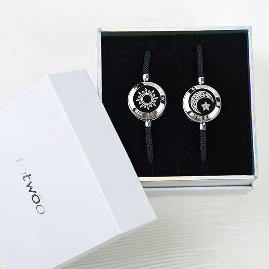 Sun And Moon Touch Vibrating Matching Bracelets - Couple Sun Moon Touch Matching Bracelets