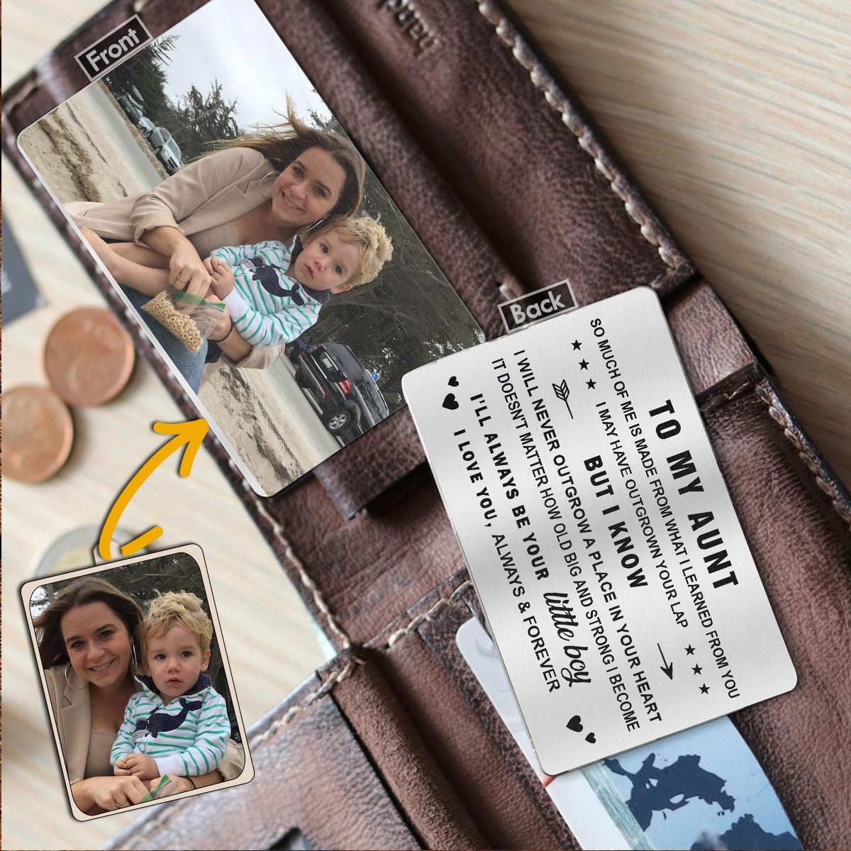 To My Dad - Gift for dad, grandma, grandpa, mom, uncle, aunt - Personalized Wallet Insert Card