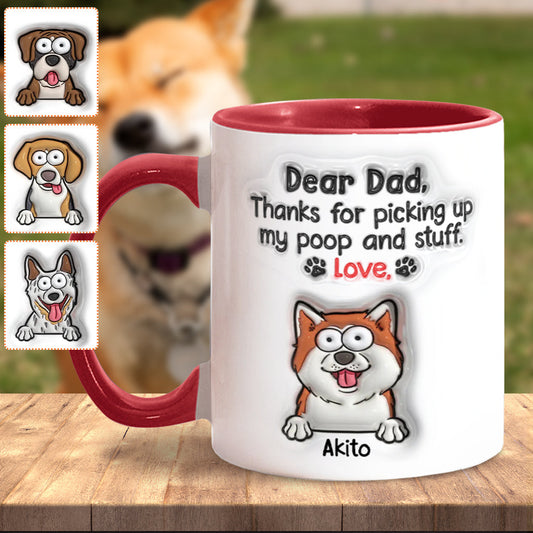 Thanks For Picking Up My Poop - Personalized Dog Accent Mug