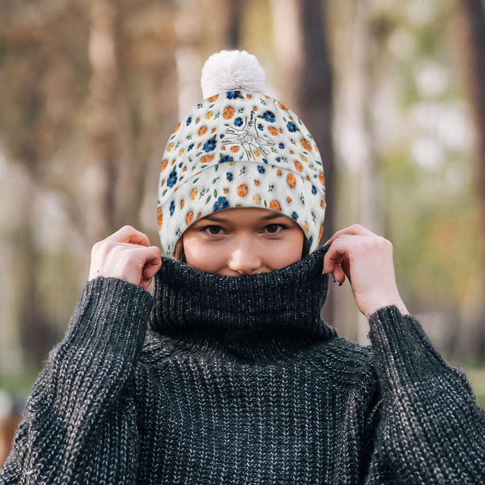 Family Over Everything - Personalized Mother Beanie Hat