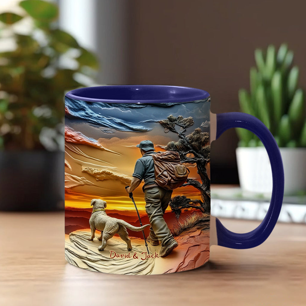 Not All Those Who Wander Are Lost - Personalized Hiking Accent Mug