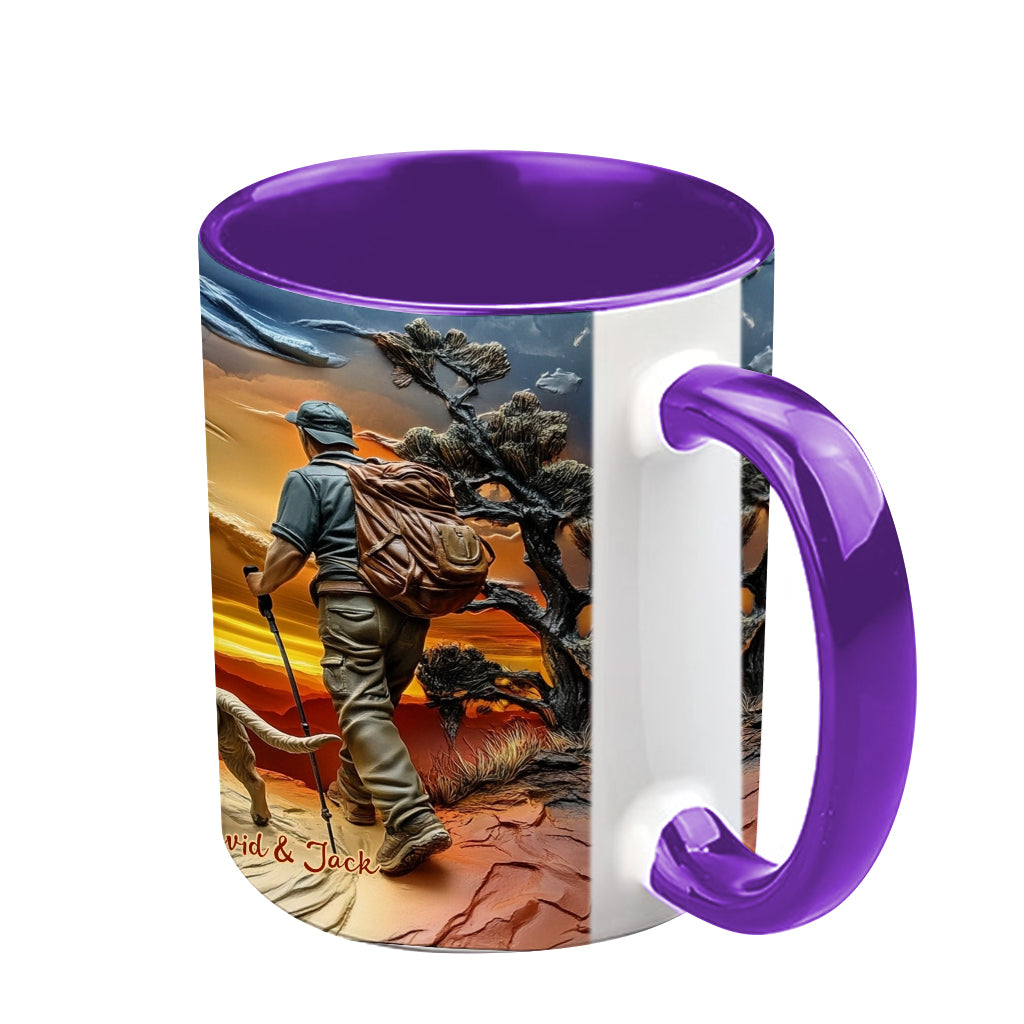Not All Those Who Wander Are Lost - Personalized Hiking Accent Mug