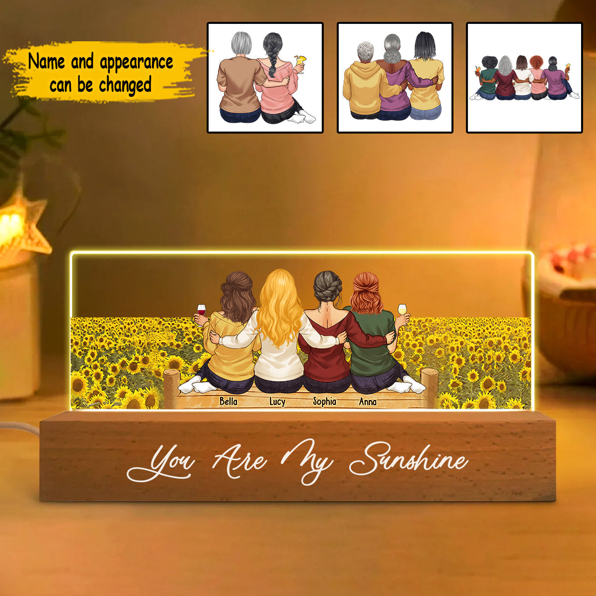 You Are My Sunshine - Personalized Bestie Custom LED Night Light