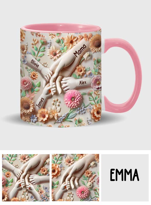 Hold Our Hands - Personalized Mother Accent Mug