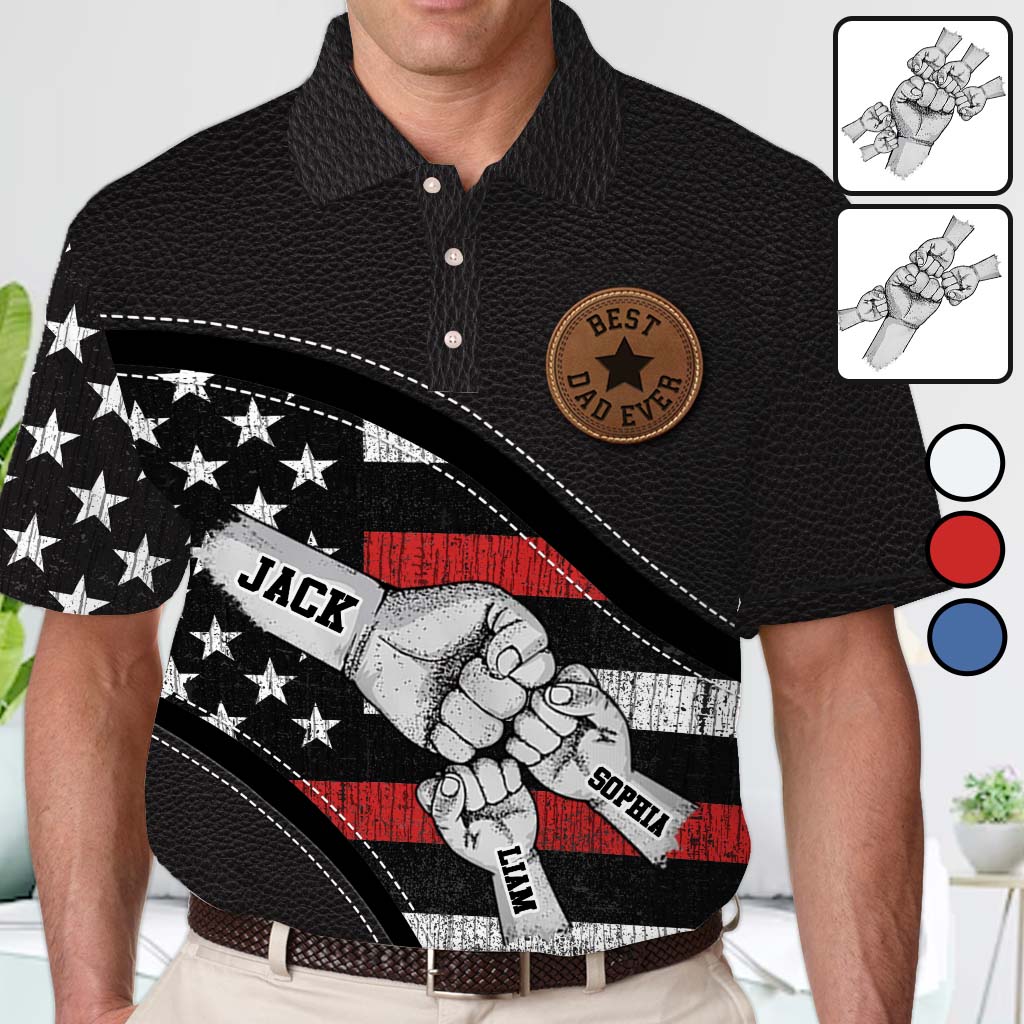 Wolf Pack - Personalized Father Polo Shirt