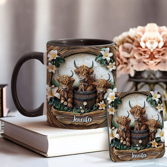 Love Highland Cows - Personalized Accent Mug