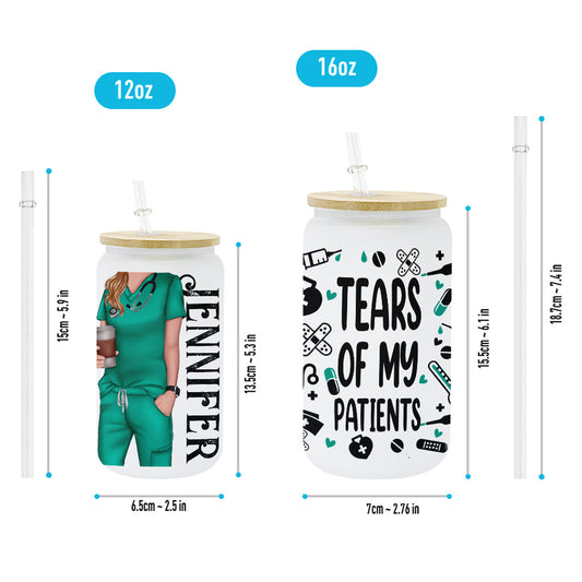 Tears Of My Patients - Personalized Nurse Can Glass