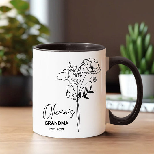 Promoted To Grandma - Gift for grandma - Personalized Accent Mug
