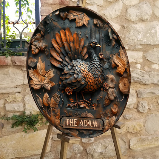 Stunning Deer - Personalized Hunting Round Wood Sign