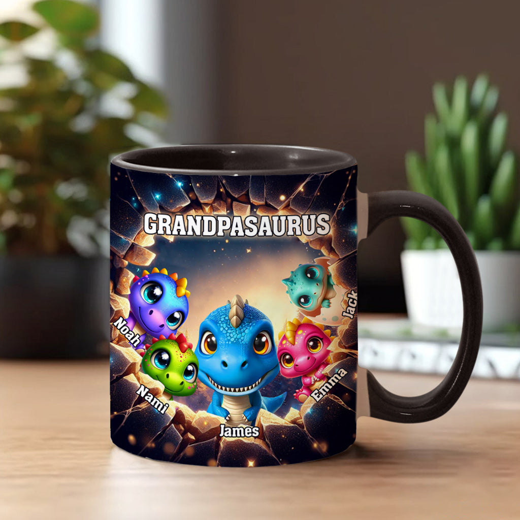 Grandpasaurus - Personalized Grandpa Accent Mug