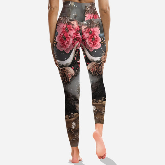 Love Highland Cows - Personalized Highland Cow Hoodie and Leggings