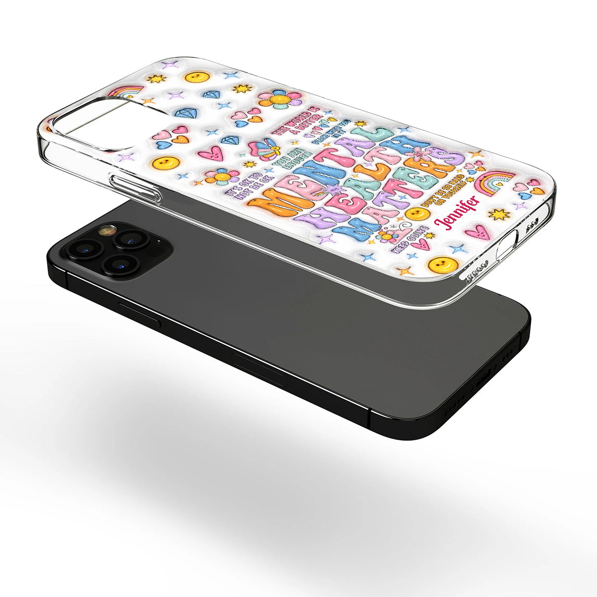 Mental Health Matter - Personalized Mental Health Awareness Clear Phone Case