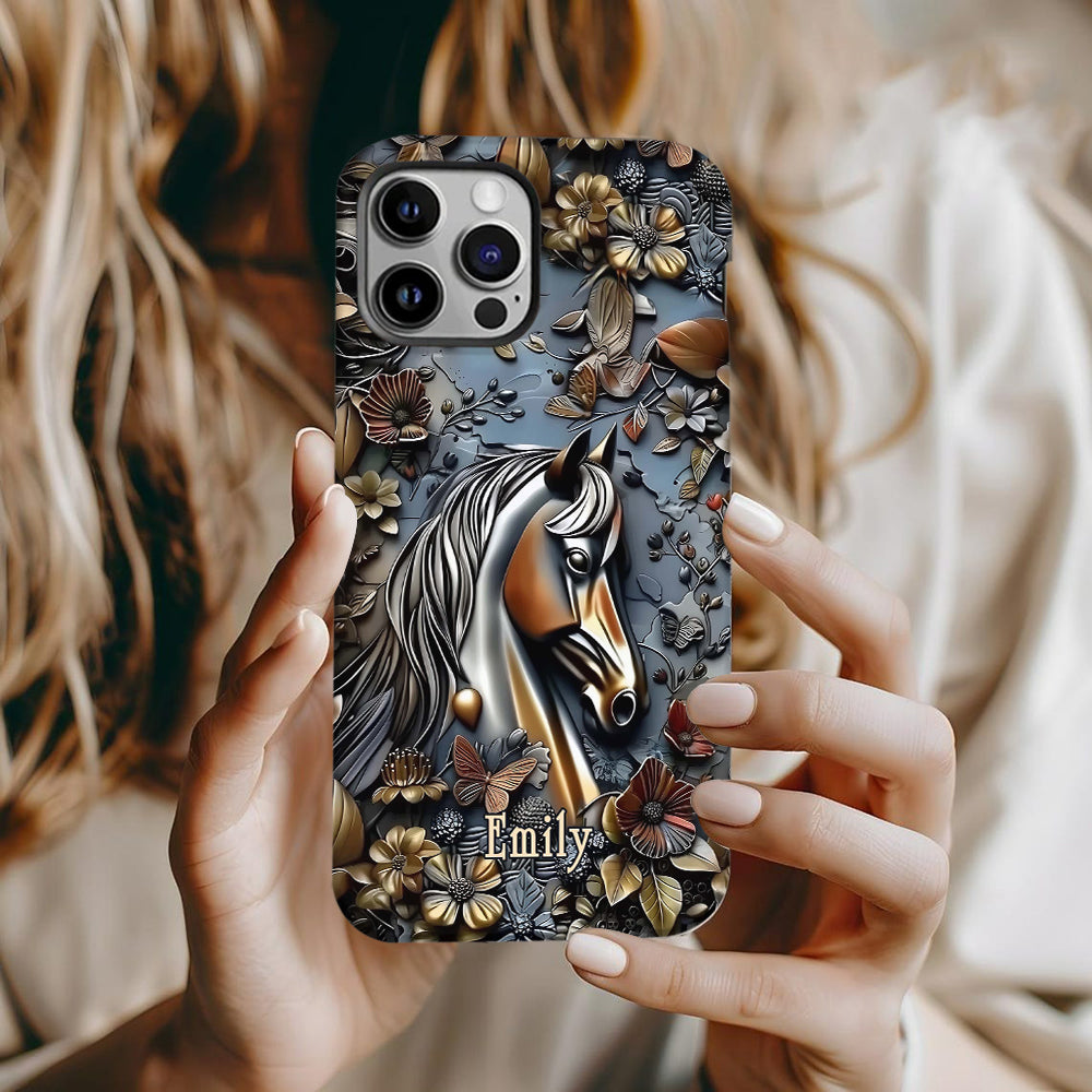 Stunning Horse - Personalized Horse Full Print Phone Case
