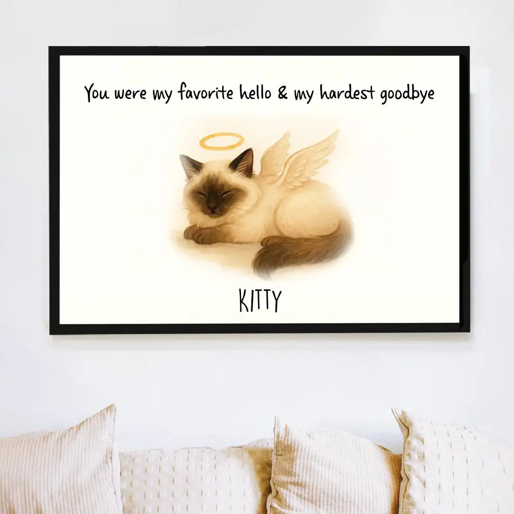 Pet Memorial Pillow – Heartfelt Sympathy Gift for Pet Lovers