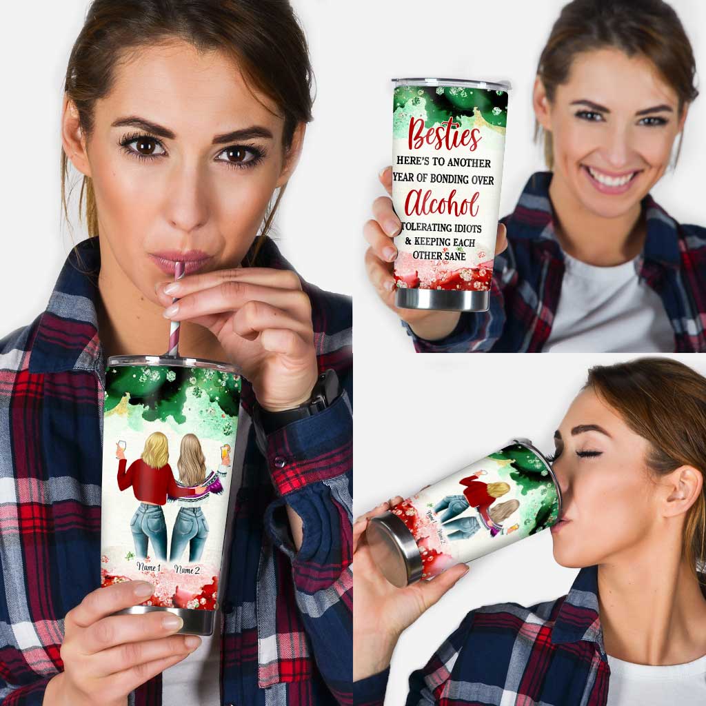 There Is No Greater Gift Than Friendship - Personalized Christmas Bestie Tumbler